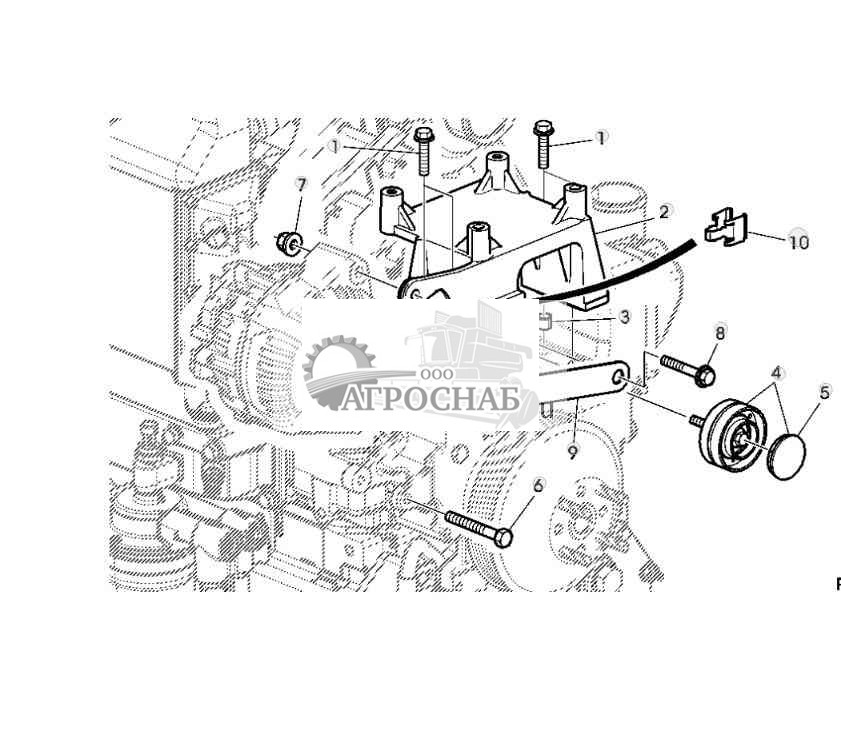 КРЕПЕЖНЫЕ ДЕТАЛИ ГЕНЕРАТОРА ПЕРЕМЕННОГО ТОКА (С КОНДИЦИОНЕРОМ ВОЗДУХА) 